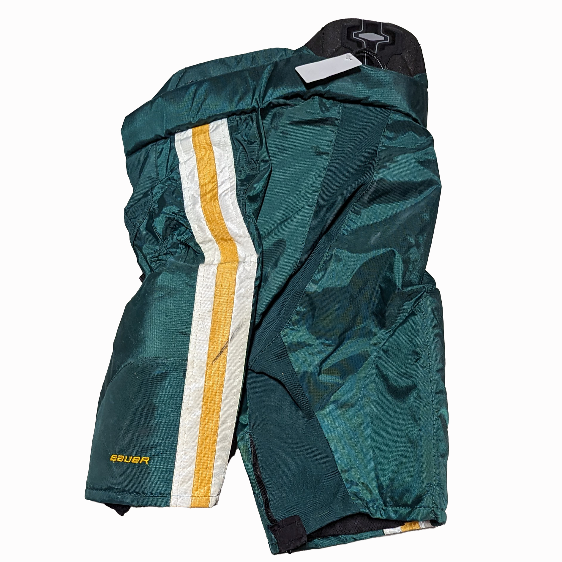 Bauer Nexus - Pantalon de hockey d'occasion pour femme (vert/blanc/jaune)